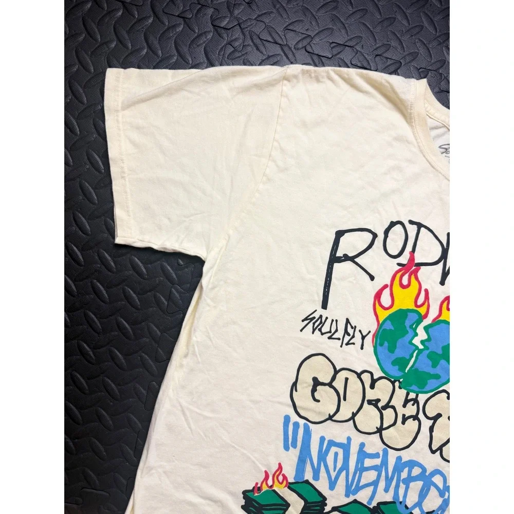 Rod‎ Wave SoulFly Tour Shirt Mens XL Cream Gone Till November Graphic Tee